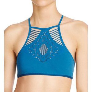 Free People "Hanalei Seamless Bralette" Teal Blue xsmall/small